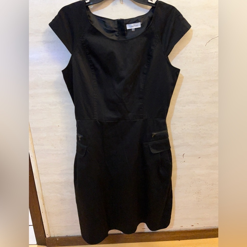 Calvin Klein black sheath dress